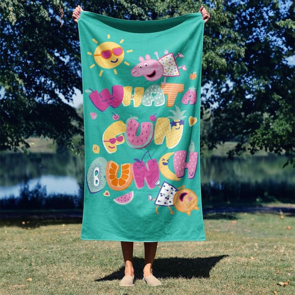 Peppa Pig Fun Bunch Microfiber Beach Towel 30x60 inches