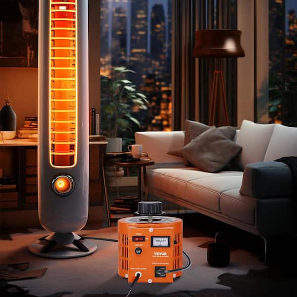 1000VA Auto Variable Voltage Transformer 7.69 Amp 110-Volt Input Power Supply with 4 Extra Fuses Thermal Control Switch