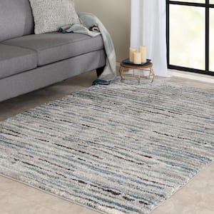Shoreline Grey/Multi 2 ft. x 3 ft. Striped Accent Rug