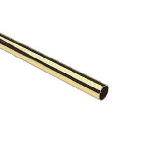 96 in. Polished Brass Heavy Duty Closet Rod