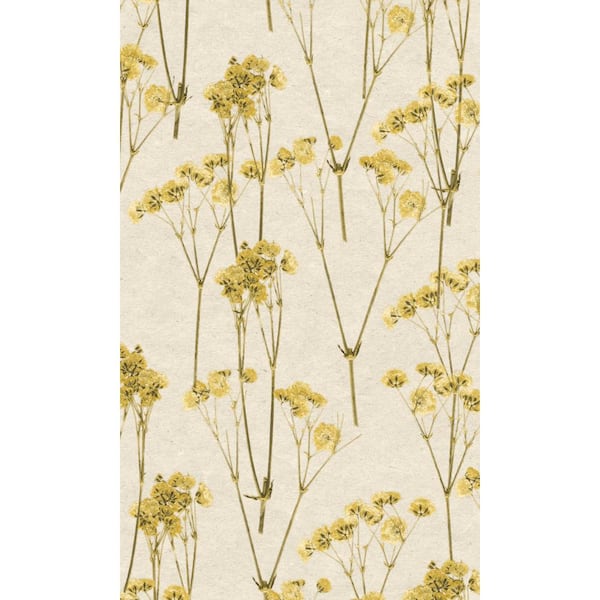 Walls Republic Sunset Yellow Minimalist Spry Floral Print Non-Woven Non-Pasted Textured Wallpaper 57 Sq. Ft.
