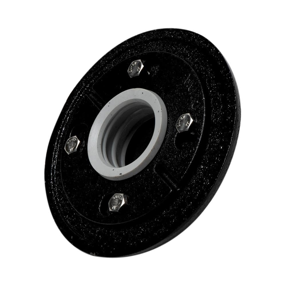 6.63'' Black Cast Iron Shower Drain Base