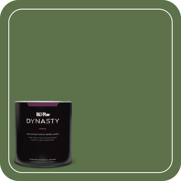 1 qt. #MQ6-48 Hummingbird Green One-Coat Hide Eggshell Enamel Interior Stain-Blocking Paint & Primer