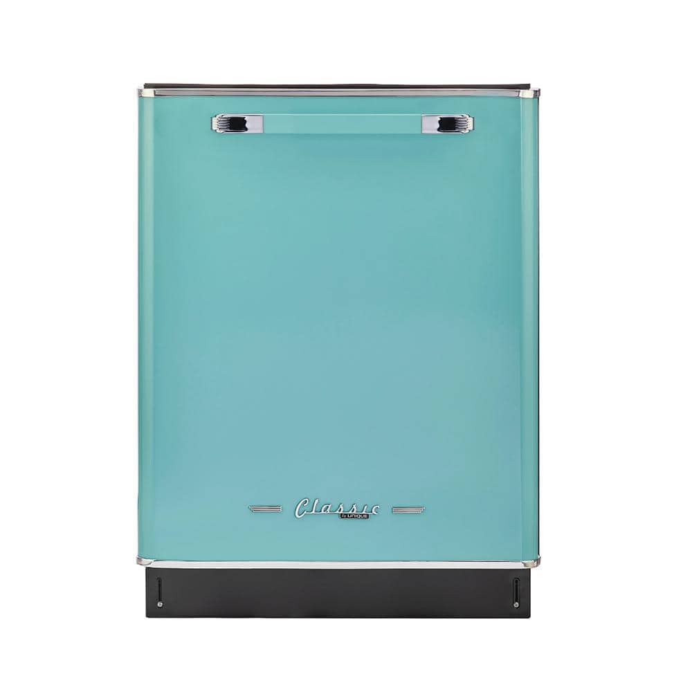 Classic Retro 24 in. in Ocean Mist Turquoise Top Control Dishwasher with Stainless Steel Tub and 3rd Rack