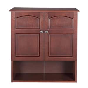Martha 22.25 in. W x 25 in. H x 8 in. D Bathroom Removable Wall Cabinet in Mahogany