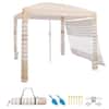 SKYSHALO Beach Cabana, Beige Beach Canopy with Side Wall, UPF 50+ Protection Tent w/ Sand Pockets, 8 x 8 ft., 2025 update JYKHTXW8FT8F99PQ9001V0-251201