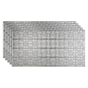 Traditional #1 2 ft. x 4 ft. Glue Up Vinyl Ceiling Tile in Brushed Aluminum (40 sq. ft.)