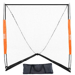 Lacrosse Goal 6 ft. x 6 ft. Lacrosse Net Portable Lacrosse Goal with Carry Bag in Black