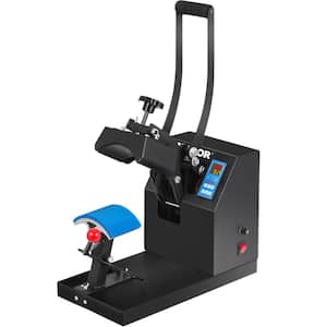 Heat Press 6 in. x 3.75 in. Clamshell Design Curved Element Hat Press with Digital LCD Timer & Temperature Control