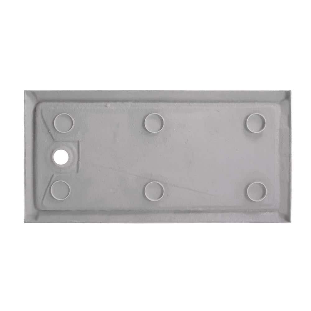 White Acrylic 60'' x 32'' Rectangular Shower Base with Left Drain