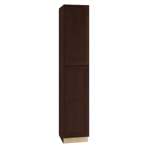 Home Decorators Collection Newport 18 in. W x 24 in. D x 96 in. H Assembled Plywood Pantry Kitchen Cabinet in Manganite with Soft Close RH