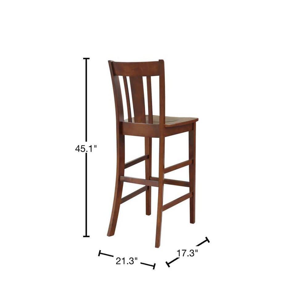 Espresso San Remo 30" Solid Wood Barstool