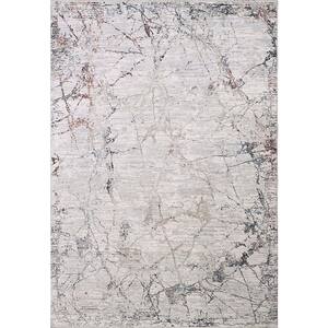 Carson 9 ft. X 12 ft. Ivory/Blue Abstract Indoor Area Rug
