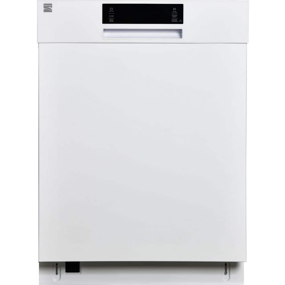 24 in. Touch Control Standard Built-In Dishwasher in White with 7-Cycles and 45 DBA