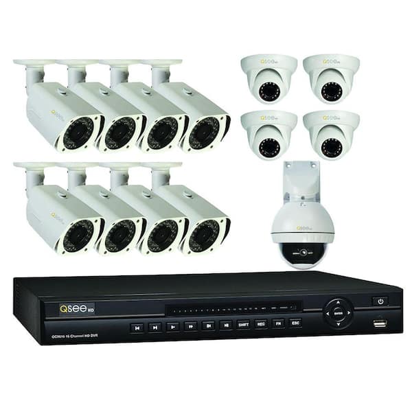 Q-SEE HeritageHD Series 16-Channel 720p 2TB Surveillance System with 8 Bullet Camera, 4 Dome Camera, and 1 PTZ Camera
