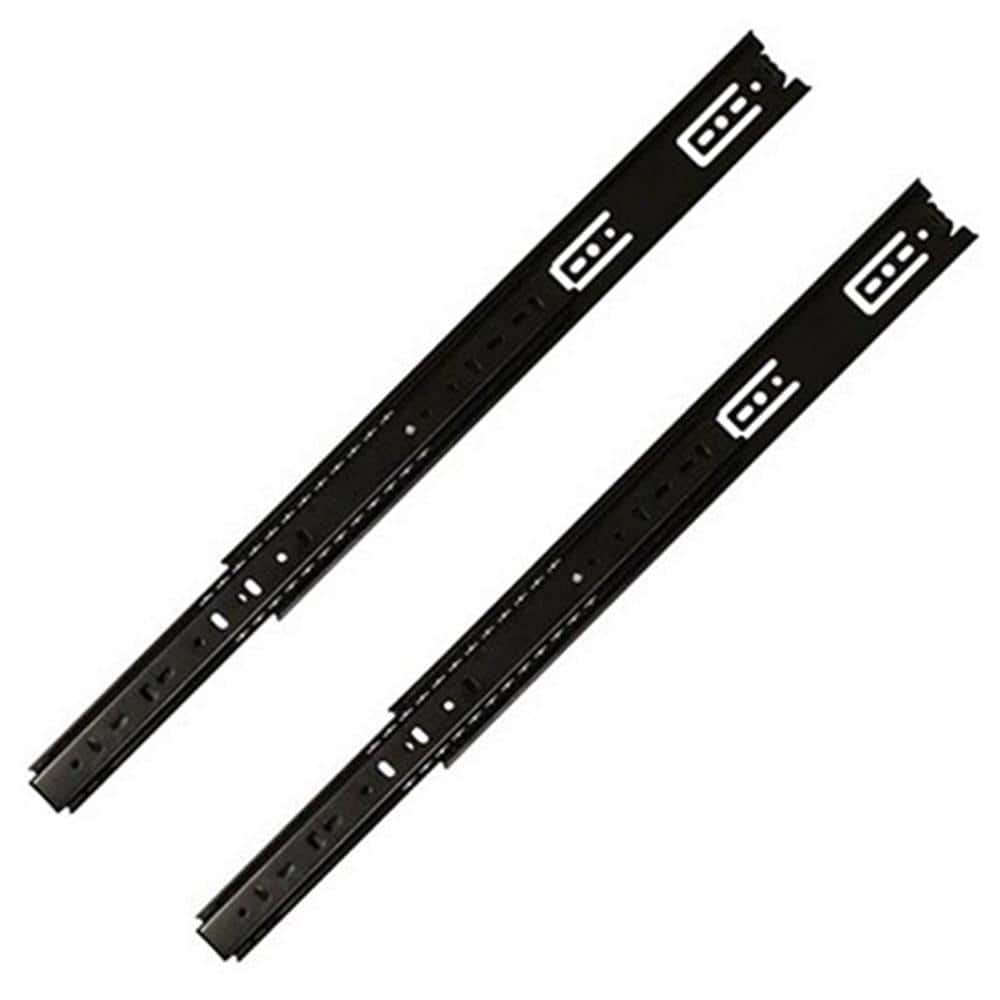 10 in. Black Full Extension Ball Bearing Drawer Slides (10-Pair)