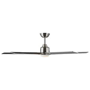 Vinwood 56 in. Indoor White Color Changing LED Brushed Nickel Smart Hubspace Ceiling Fan with Remote Control