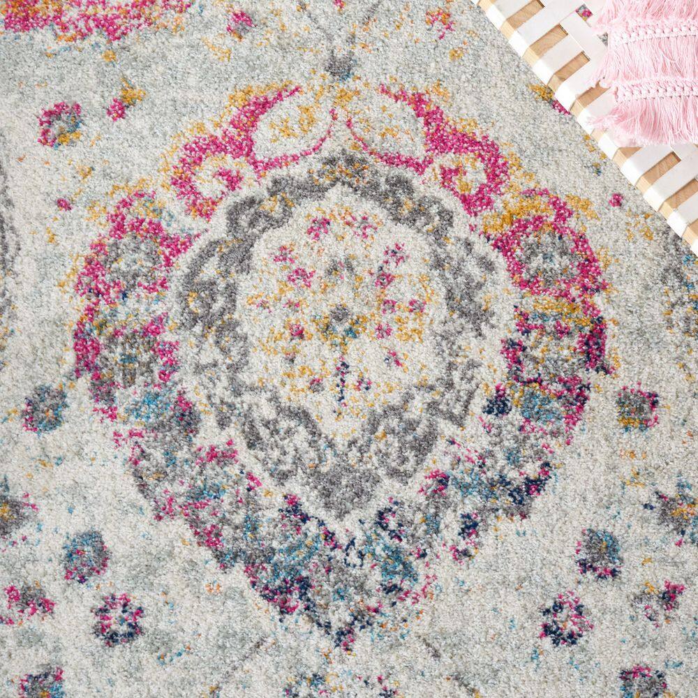 Lively Glamour Gray & Gold Paisley 9' x 12' Easy-Care Area Rug