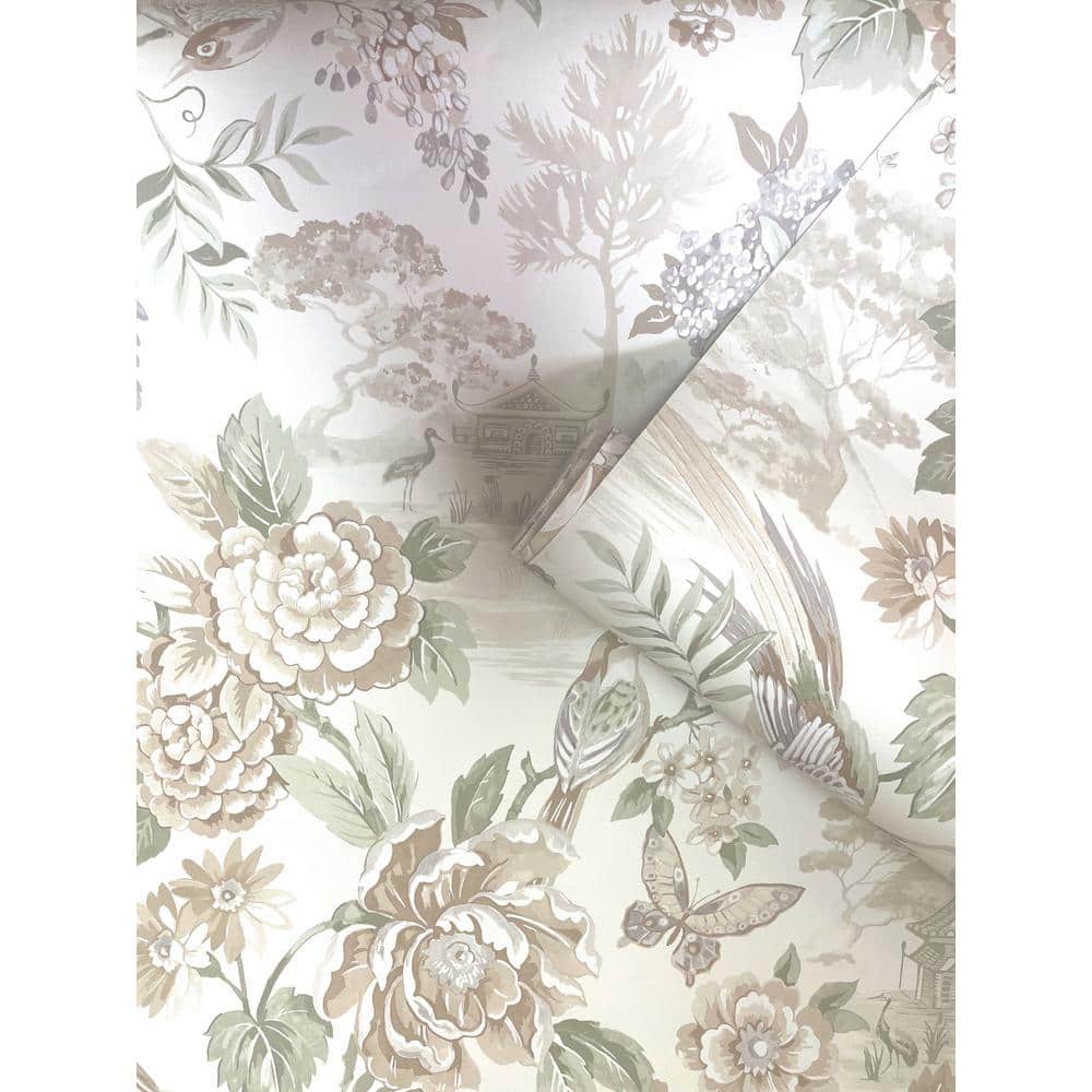 Cream Tranquil Blossoming Flowers in Nature Print Non Woven Non-Pasted Textured Wallpaper 57 sq. ft. price history on PriceWatchPro