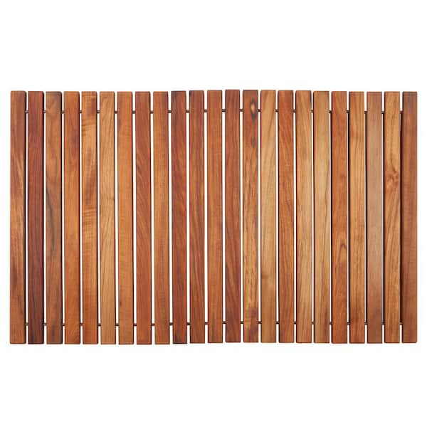 Nordic Style Oiled Teak Shower/Bath/Outdoor Mat 19.6? x 19.6?