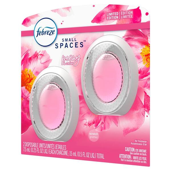Reviews For Febreze Small Spaces Limited Edition 0 25 Oz Peony And Cedar Scent Automatic Air Freshener Dispenser 2 Count Pg 1 The Home Depot