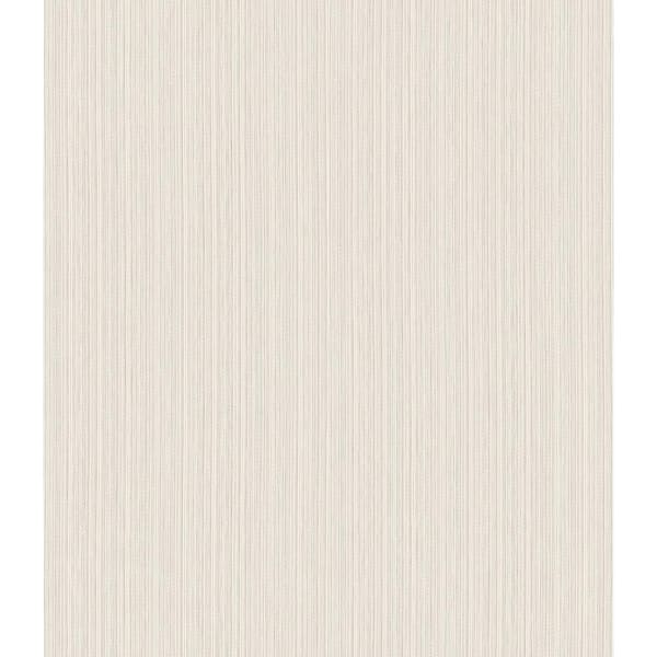 CASA MIA Textile Effect Vertical Light Beige Paper Non-Pasted Strippable Wallpaper Roll (Cover 56.05 sq. ft.)