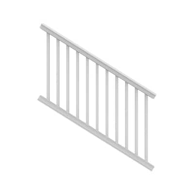 Bella Premier Series 6 ft. x 40 in. White Vinyl Stair Rail Kit with Square Balusters