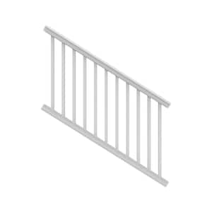 Bella Premier Series 6 ft. x 42 in. White Vinyl Stair Rail Kit with Square Balusters