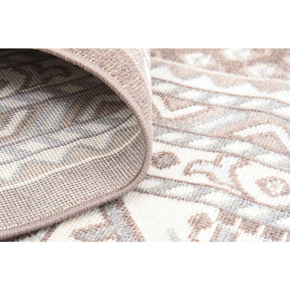 Braided Brown Synthetic 9' x 12' Easy-Care Rectangular Rug