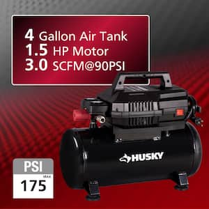 4 Gallon 175 PSI Electric Hot Dog Air Compressor Combo Kit