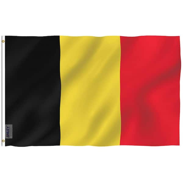 ANLEY Fly Breeze 3 ft. x 5 ft. Polyester Belgium Flag 2-Sided Flags Banner with Brass Grommets and Canvas Header