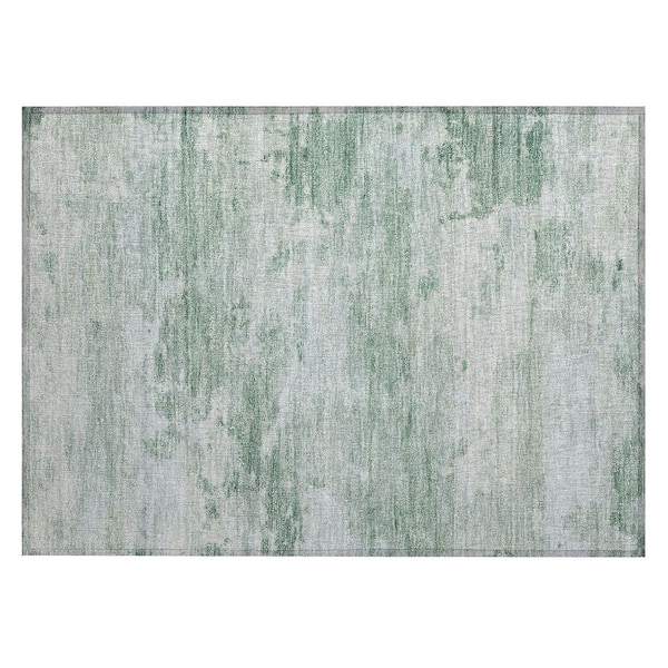 Chantille Machine Washable Indoor/Outdoor Abstract ACN2075 Mint 1 ft. 8 in. x 2 ft. 6 in. Accent Rug