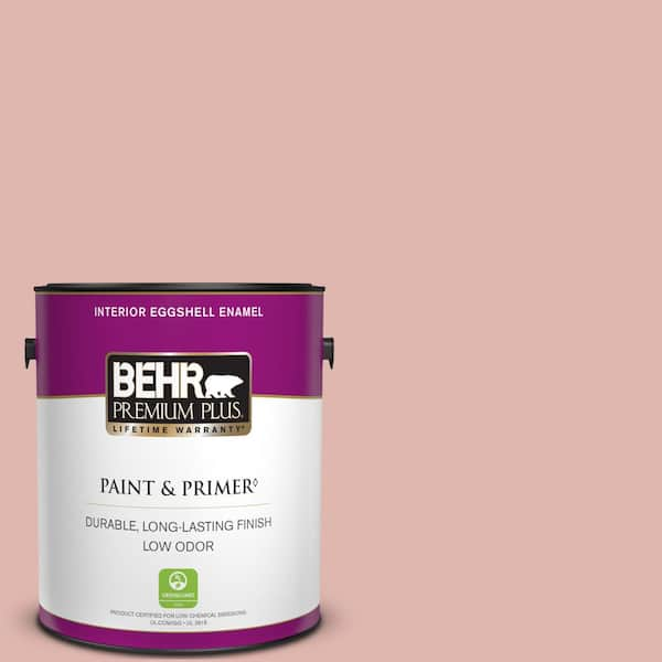 BEHR PREMIUM PLUS 1 gal. #S160-2 Pink Quartz Eggshell Enamel Low Odor Interior Paint & Primer