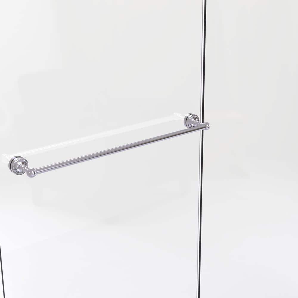 Allied Brass Dottingham Collection 30 in. Shower Door Towel Bar in Satin Chrome DT41SM30SCH