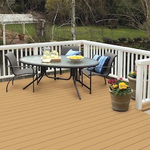 8 oz. #SC-139 Colonial Yellow Solid Color Waterproofing Exterior Wood Stain and Sealer Sample