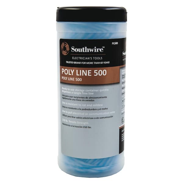 Southwire 500 ft. 210 lbs. Tensile Strength Poly Line 58280640 - The Home  Depot