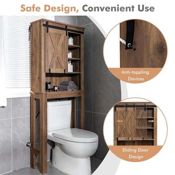 MXARLTR Over The Toilet Storage Cabinet, Over Toilet Bathroom Organizer, Above T