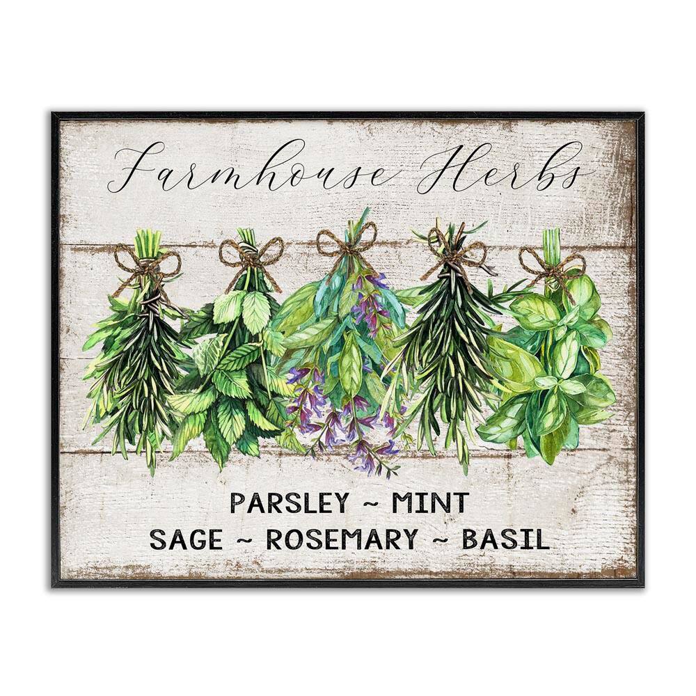 Vintage Farm Market Herbs by Creatif Belle Black Framed Food Giclee Art Print 16 in. x 20 in. price history on PriceWatchPro