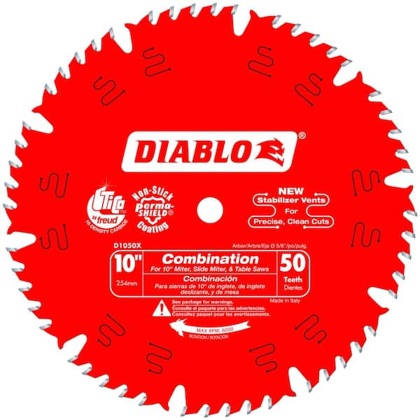 Tooth Combination Circular Saw Blade D1050x, Diablo 10in Table Saw Blade