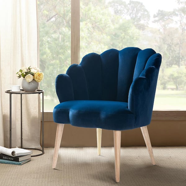 blue scallop chair