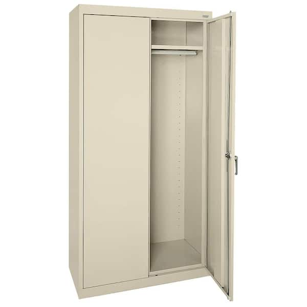 Steel Freestanding Garage Cabinet in Putty (36 in. W x 72 in. H x 24 in. D)