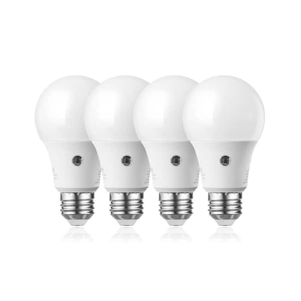 Philips 60-Watt Equivalent A19 Dusk To Dawn Automatic On/Off Energy Saving LED Light Bulb Soft White (2700K) (4-Pack) Philips 60-Watt Equivalent A19 Dusk To Dawn Automatic On/Off Energy Saving LED Light Bulb Soft White (2700K) (4-Pack)