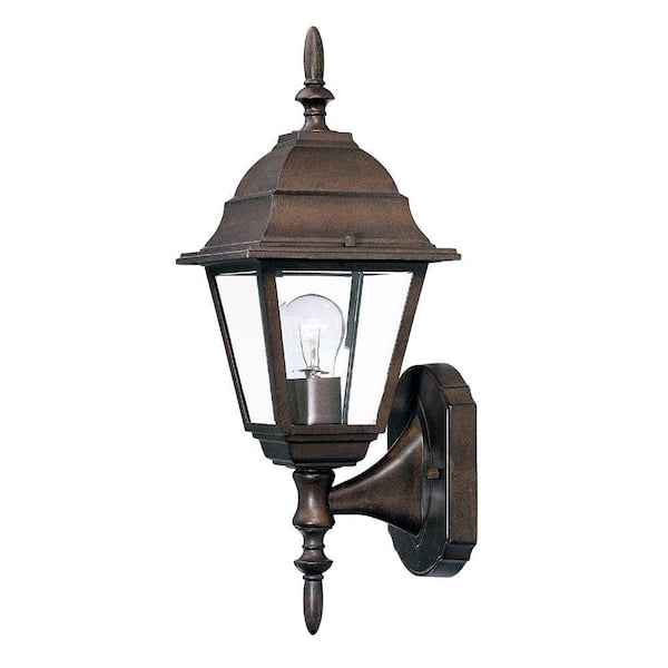 Acclaim Lighting Builder's Choice Collection 1-Light Burled Walnut Outdoor Wall Lantern Sconce