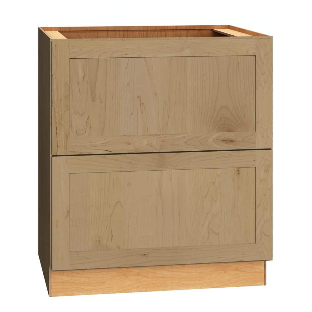 QuickShip Cottage 30 in. W x 24 in. D x 34.5 in. H Assembled Plywood Shaker 2-Drawer Base Kitchen Cabinet in Canopy price history on PriceWatchPro
