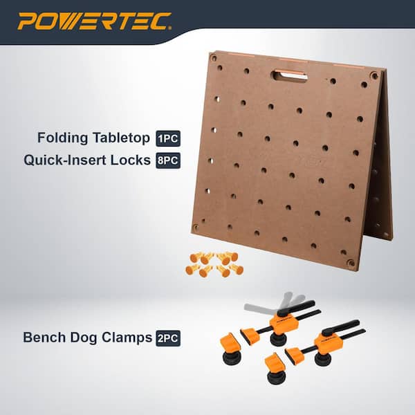 POWERTEC Arachni Flex 24 in. x 48 in. Foldable Workbench Tabletop