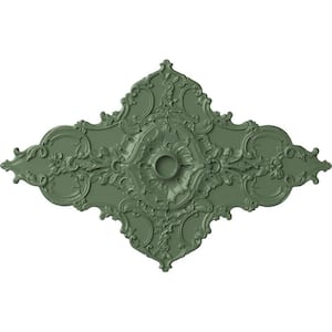 2" x 67-1/4" x 43-3/8" Polyurethane Melchor Diamond Ceiling , Hand-Painted Athenian Green