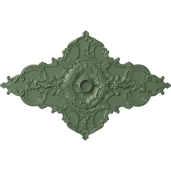 Ekena Millwork 2" x 67-1/4" x 43-3/8" Polyurethane Melchor Diamond Ceiling , Hand-Painted Athenian Green
