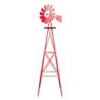 8 ft. Tall Windmill Ornamental Wind Wheel