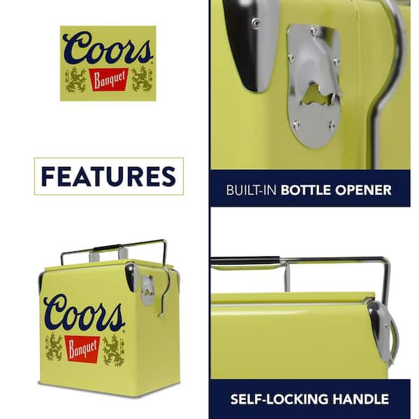 13 L /14 Quart Portable Vintage Metal Iron Beverage Cooler