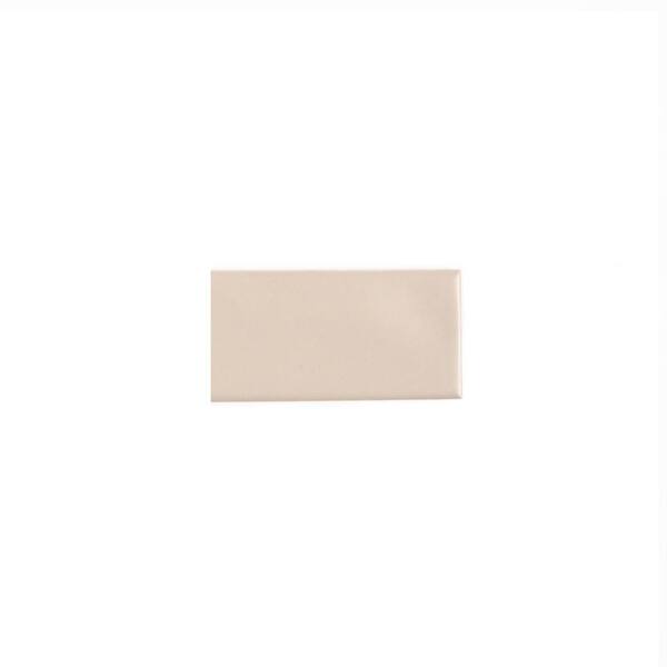 Take Home Tile Sample - Matte Taupe 2.5 in. x 5 in. Ceramic Wall Tile Sample